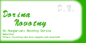 dorina novotny business card